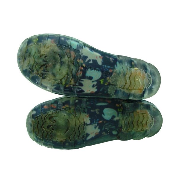 Western Chief Girls Youth Multicolor Unicorn Print Pull On Rain Boots Size 13/1 - Picture 6 of 9